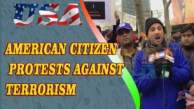 American Citizen Protests against Terrorism