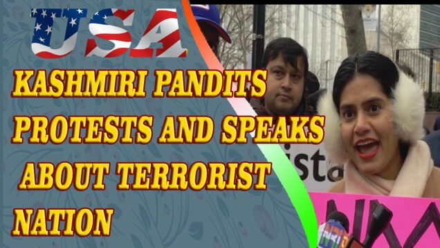 Kashmiri Pandits Protests and Speaks about Terrorist Nation