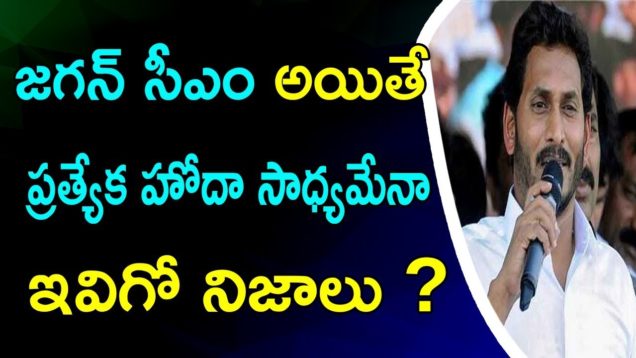 Jagan Mohan Reddy Can Get Special Status To AP