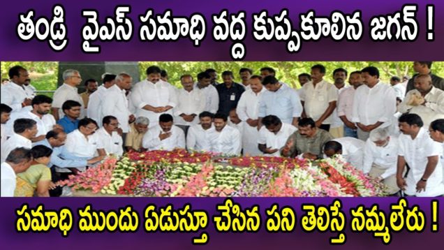 See How CM YS Jagan Cried Near YSR Samadhi