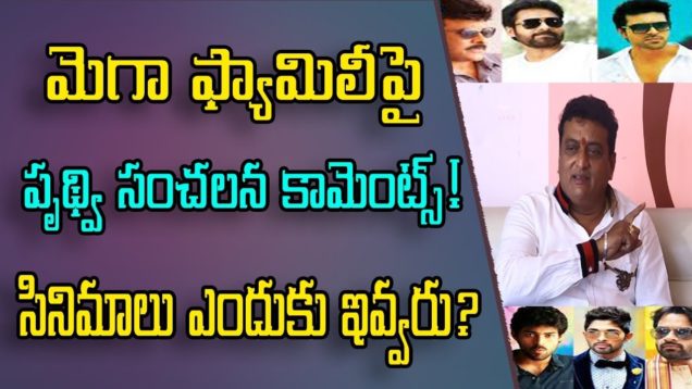 Actor Pritvi Raj Sensational Comments On MEGA FAMILY