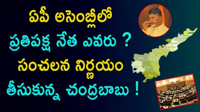 Chandrababu Decision Over Leader Of Opposition In AP Assembly