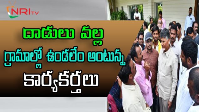 TDP Cadres Are Requesting The Chandrababu Over Opposition Cadres Manhandling Issue