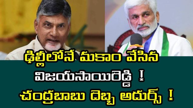 Ycp Mp Vijaya Sai Reddy in Delhi Because of Chandrababu