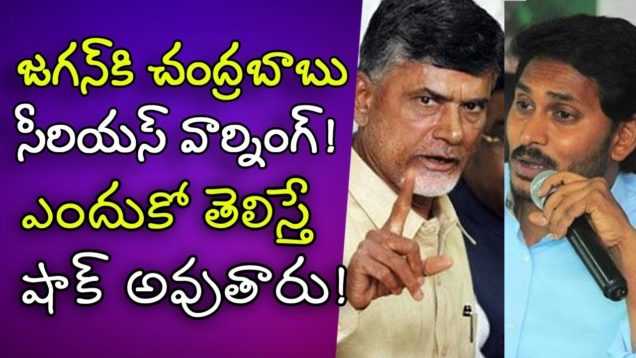Chandrababu serious warning to Jagan